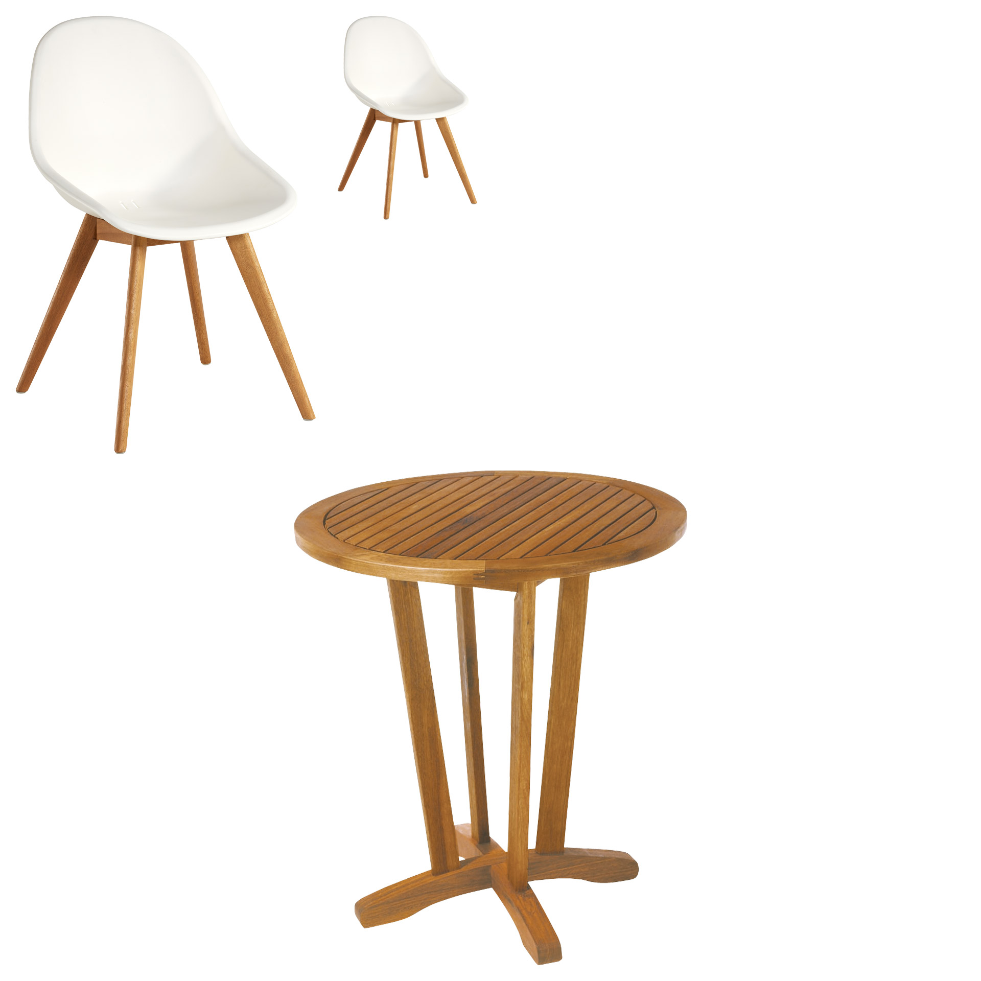 【ᐅᐅ】Gartenmöbel-Set Safari/Palmas (1 Tisch, 2 Stühle, weiß ...